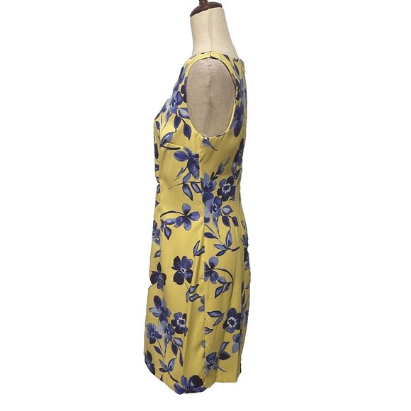 Floral Yellow and Blue Dress - Picture 4 of 11